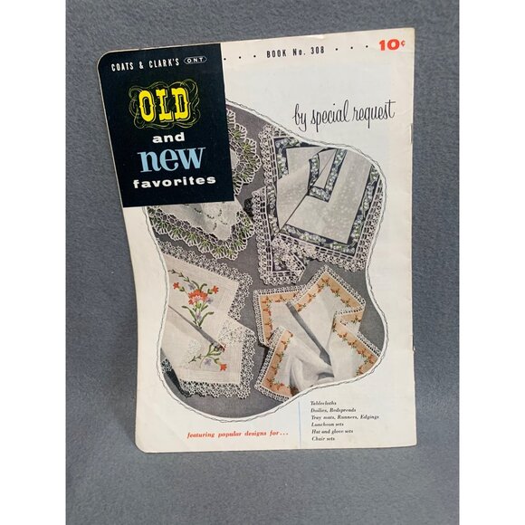 Vintage Coats & Clark's Crochet Pattern Book No. 308: Old And New Favorites - Picture 2 of 2